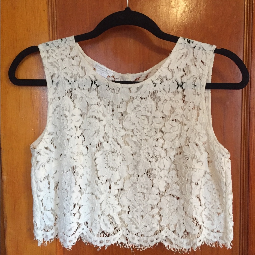 Jenny Yoo lace crop from BHLDN